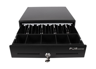 Денежный ящик POScenter 13EМ 330x335x90, механический, PUSH, черный 